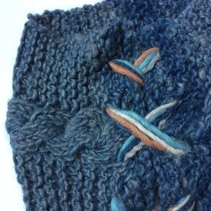 Peruvian Alpaca Wool neck warmer scarf Dusty Teal